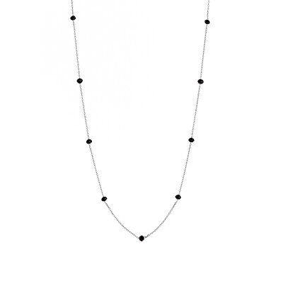 Alisia - Nádherný stříbrný náhrdelník s černými krystaly AL880-Argento-Nero