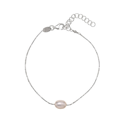 Alisia - Něžný stříbrný náramek s pravou perlou AL3707-Argento