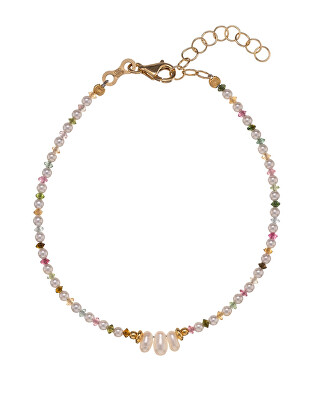 Alisia - Perlový náramek s barevnými korálky turmalínu AL4659.01.000