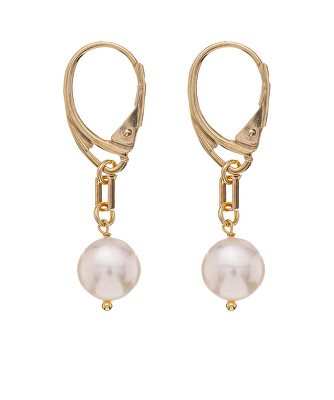Alisia - Pozlacené visací náušnice s pravou perlou AL2484.01.000
