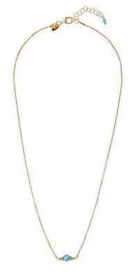 Alisia - Pozlacený dámský náhrdelník s tyrkysem AL3866-Oro