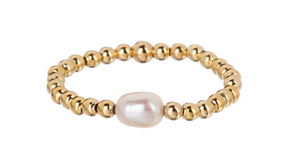 Alisia - Pozlacený kuličkový prsten se sladkovodní perlou AL4794.01.000.D