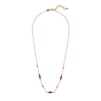 Alisia - Pozlacený náhrdelník s granátem AL4266-Oro-Granato
