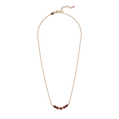 Alisia - Pozlacený náhrdelník s korálky z granátu AL4896-Oro-Granato
