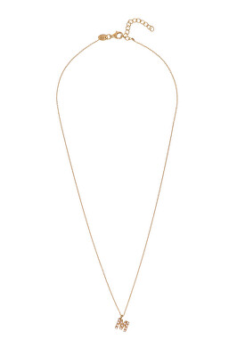 Alisia - Pozlacený náhrdelník se Swarovski perličkami "M" AL4258.01.913