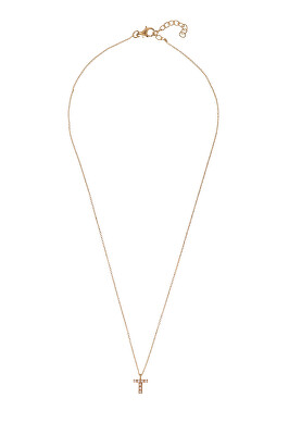 Alisia - Pozlacený náhrdelník se Swarovski perličkami "T" AL4258.01.920