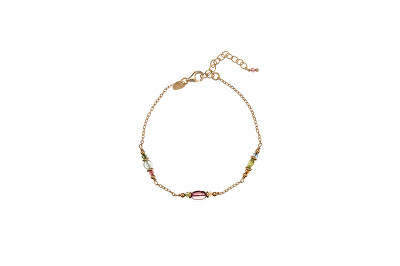 Alisia - Pozlacený náramek s barevnými korálky turmalínu AL5279.01.000