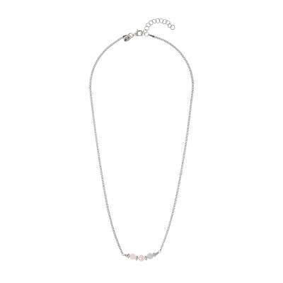 Alisia - Stříbrný náhrdelník s perlou a morganitem AL3818-Argento