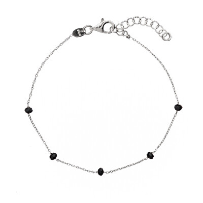 Alisia - Stříbrný náramek s černými krystaly AL879-Argento-Nero