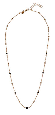 Alisia - Stylový pozlacený náhrdelník s černým spinelem AL4098-Oro-Spinello