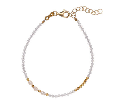 Alisia - Třpytivý náramek se zirkony a perlami AL4813.01.000