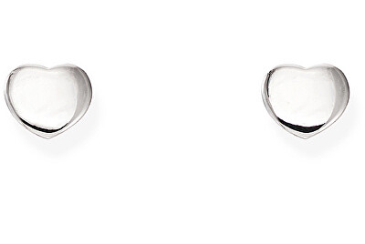 Amen - 2. JAKOST -  Minimalistické stříbrné náušnice ve tvaru srdíček Elegance ORCUB
