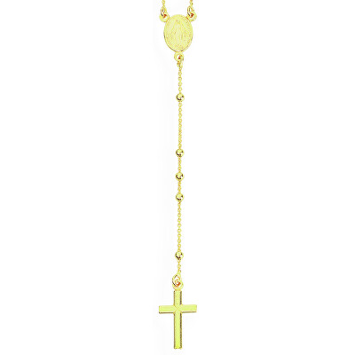 Amen - Nadčasový pozlacený náhrdelník růženec Rosary CRO25G