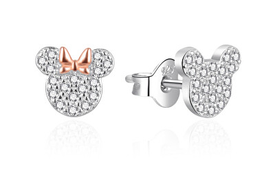 Agato - Asymetrické stříbrné náušnice Minnie a Mickey AGT-ED022PW