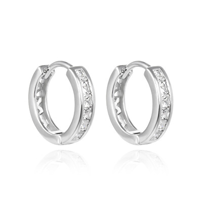 Agato - Blyštivé kruhové náušnice ze stříbra AGUC3469
