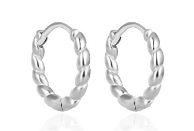 Agato - Slušivé stříbrné náušnice kruhy AGT-E046K