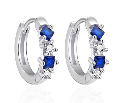 Agato - Krásné stříbrné náušnice kruhy se zirkony AGT-E130KWBL