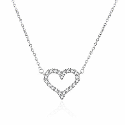 Agato - Romantický stříbrný náhrdelník se srdcem AGT-N036W