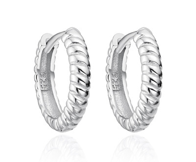 Agato - Slušivé kruhové náušnice ze stříbra AGT-E137K