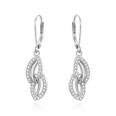 Agato - Slušivé stříbrné náušnice se zirkony AGUC3504