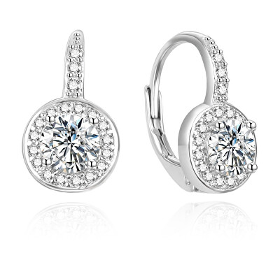 Agato - Slušivé stříbrné náušnice se zirkony AGUC3528