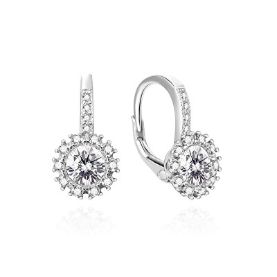 Agato - Slušivé stříbrné náušnice se zirkony AGUC3552