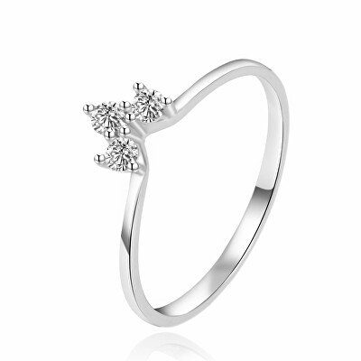 Agato - Stříbrný prsten s čirými zirkony AGT-R22W