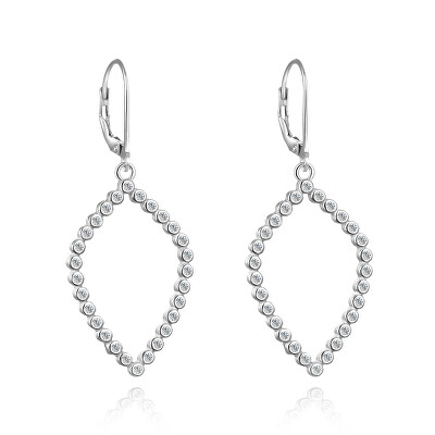 Agato - Třpytivé stříbrné náušnice se zirkony AGUC3505