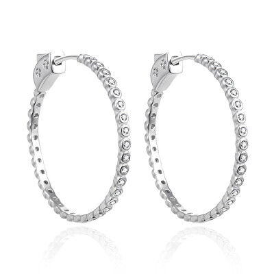 Agato - Stylové stříbrné kruhy s čirými zirkony AGT-E181KW