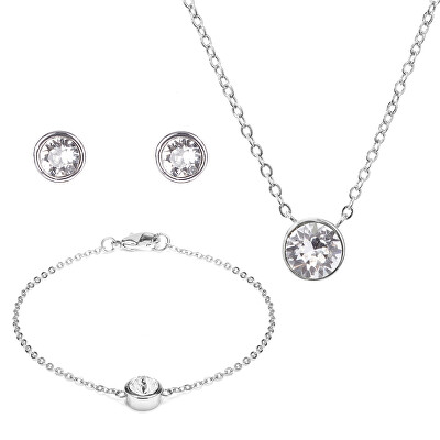 AURA - Set de bijuterii cu cristale Preciosa (cercei, colier, brățară)