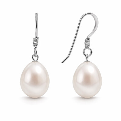 AURA - Ezüst fülbevaló igazgyönggyel Kyoto Pearl TKKP012C