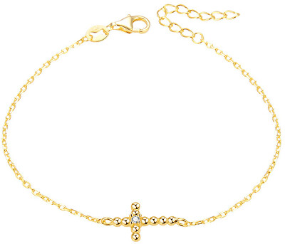 Beneto - Pozlacený náramek s křížkem AGB580/21-GOLD