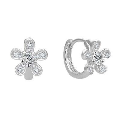 Beneto - Půvabné kruhové náušnice se zirkony AGUC2732