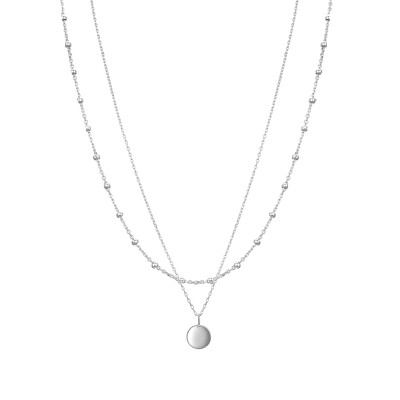 Beneto - Colier elegant dublu din argint AGS1518/55
