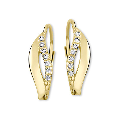Soliter - Elegantní zlaté náušnice s krystaly 239 001 00552