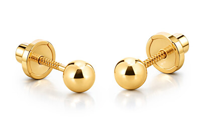 Brilio - Minimalistické zlaté náušnice 14/3 MM/17