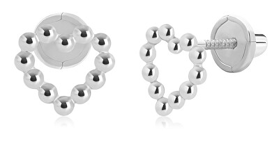 Brilio - Něžné náušnice z bílého zlata Srdíčka 14/194.011/17 Esp White gold