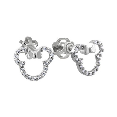 Soliter - Třpytivé náušnice z bílého zlata Minnie Mouse 239 001 01130 07