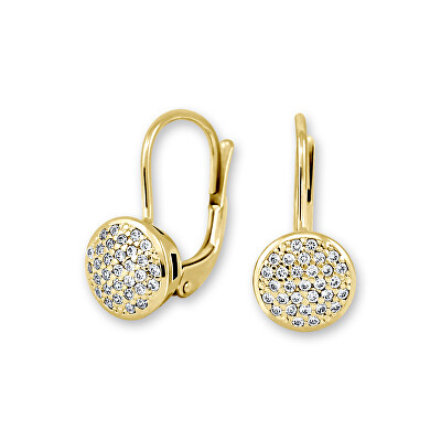 Soliter - Zářivé náušnice ze žlutého zlata se zirkony 239 001 00623