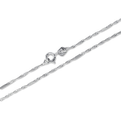 Soliter - Řetízek z bílého zlata Lambáda s destičkami 42 cm 271 115 00248 07