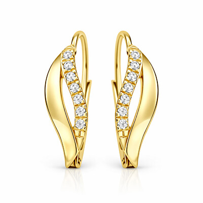 Soliter - Elegantní zlaté náušnice s krystaly 239 001 00552