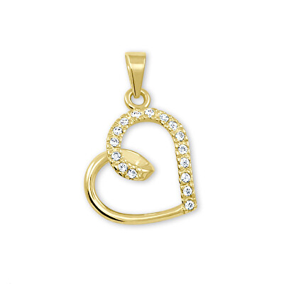 Soliter - Zlatý přívěsek s krystaly Srdce 249 001 00451