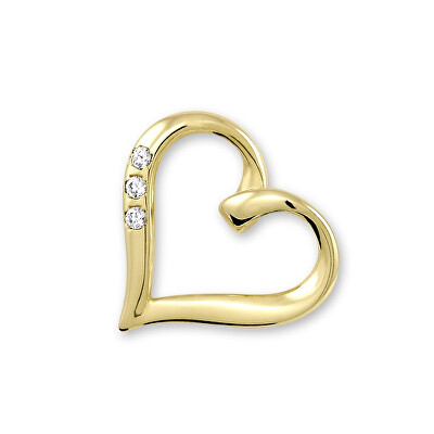 Soliter - Zlatý přívěsek srdce s krystaly 249 001 00354