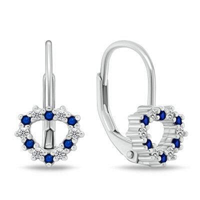 Brilio Silver - Dívčí stříbrné náušnice Srdíčko s kubickými zirkony EA1235WB