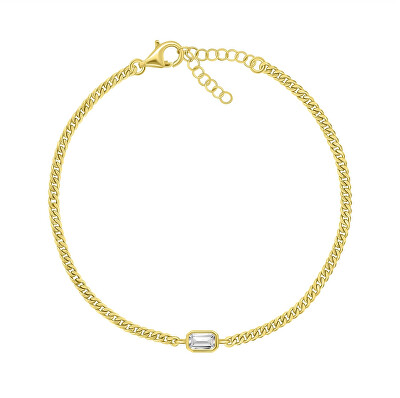 Brilio Silver - Elegantní pozlacený náramek se zirkonem BRC108Y