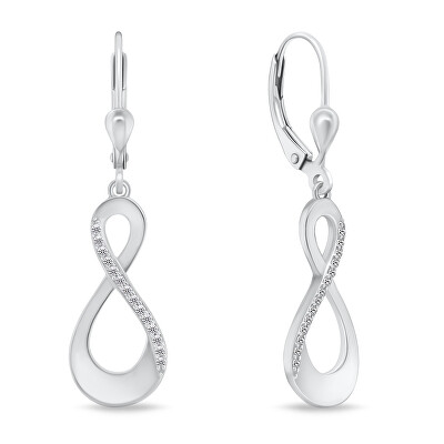 Brilio Silver - Elegantní stříbrné náušnice se zirkony SILVER022