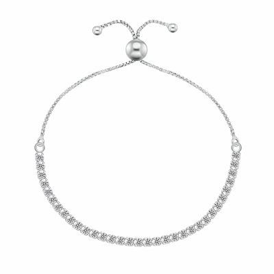Brilio Silver - Elegantní stříbrný náramek s čirými zirkony BRC169W