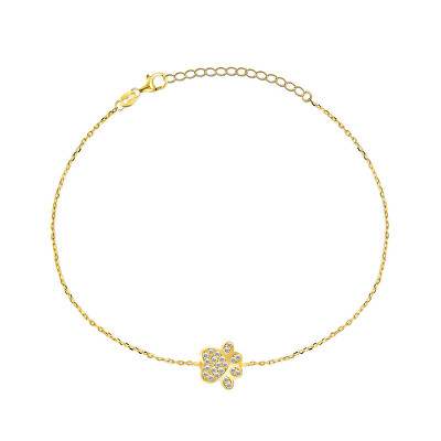 Brilio Silver - Hravý pozlacený náramek s tlapkou BRC29Y