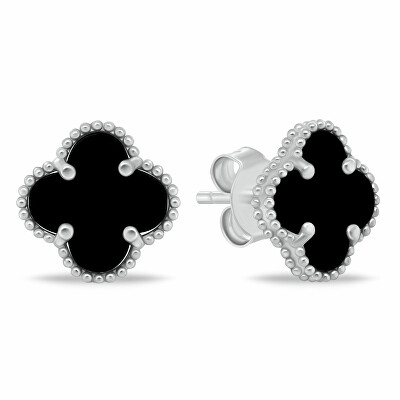 Brilio Silver - Krásné stříbrné náušnice Čtyřlístek EA1157WBC