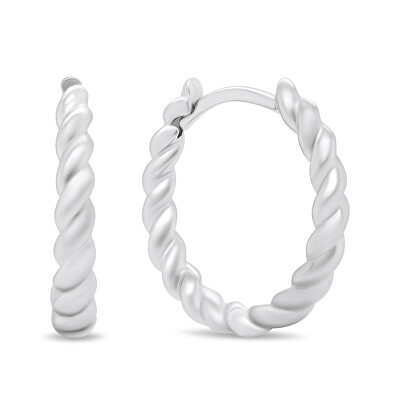 Brilio Silver - Nadčasové kruhové náušnice ze stříbra EA361W